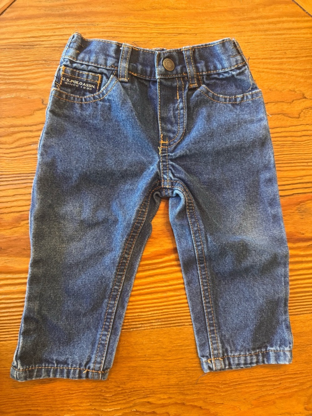U.S. Polo Assn. Toddler Dark Blue Denim Jeans with Branded Pocket